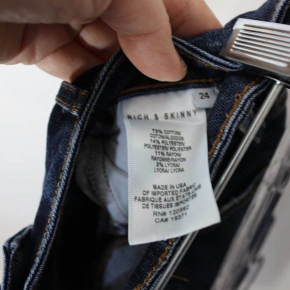 RICH & SKINNY Distressed High Rise Skinny Jeans 24 - Picture 4 of 6